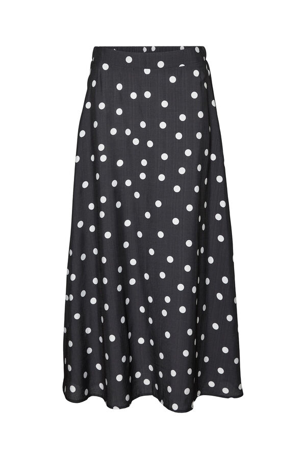 Vero Moda Falda midi lunares Negro