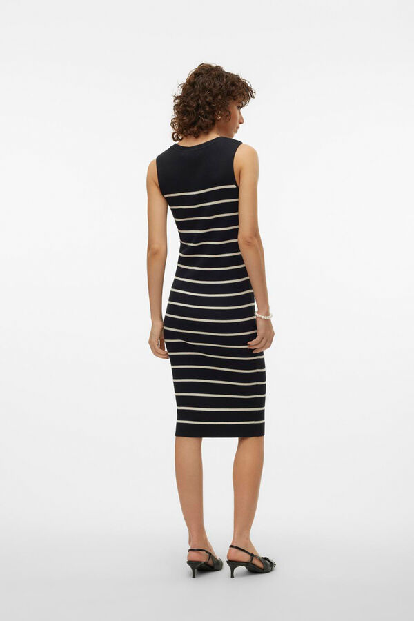 Vero Moda Vestido midi de malha  Preto