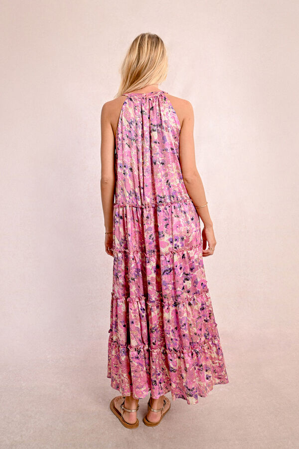 Molly Bracken Vestido largo escote halter Multicolor
