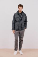 Cortefiel Chaqueta t&eacute;cnica 4 bolsillos Gris