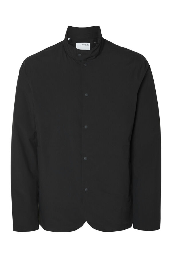 Selected Chaqueta técnica resistente al agua y al viento confeccionada con materiales reciclados. Negro