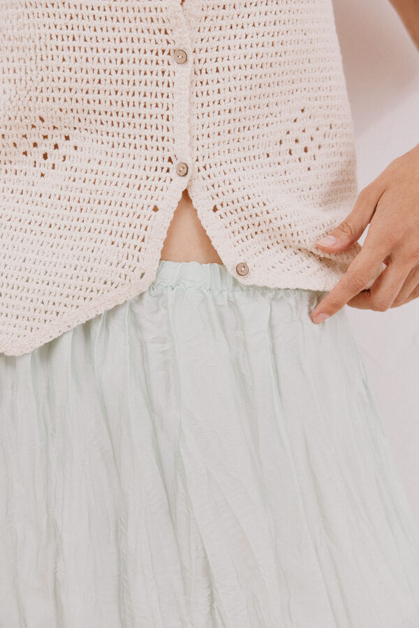 Cortefiel Saia midi texturizada Verde