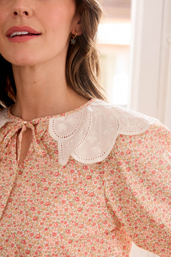 Pol&iacute;n Et Moi Blusa com gola beb&eacute; Bibiana Vermelho