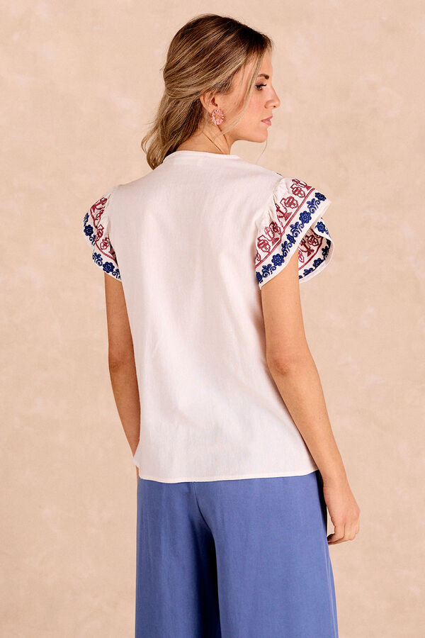 Pol&iacute;n Et Moi Blusa bordado Abela Marfil