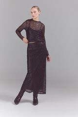 Slowlove Falda recta larga de fantas&iacute;a Negro