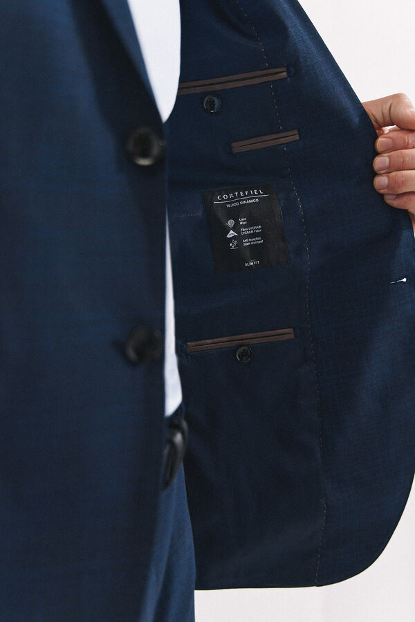 Cortefiel Blazer xadrez azul slim fit Azul