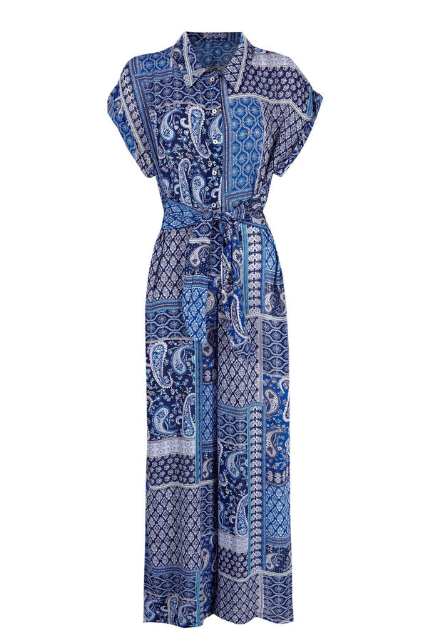 Cortefiel Mono largo satinado Estampado azul