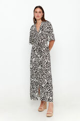 Vero Moda Vestido midi camisero Gris