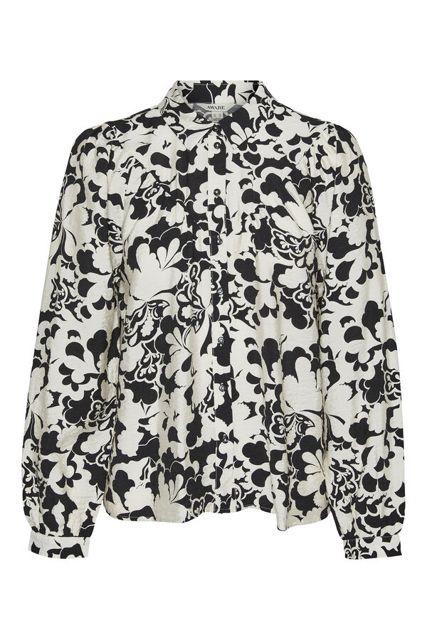 Vero Moda Camisa estampada manga larga Gris