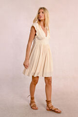 Molly Bracken Vestido manga curta Ecru