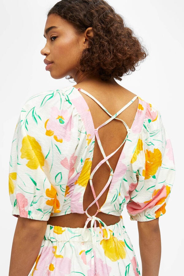 Object Vestido largo espalda descubierta Blanco