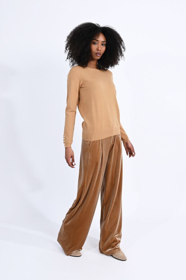 Molly Bracken Camisola de manga comprida com p&eacute;rolas Tostado