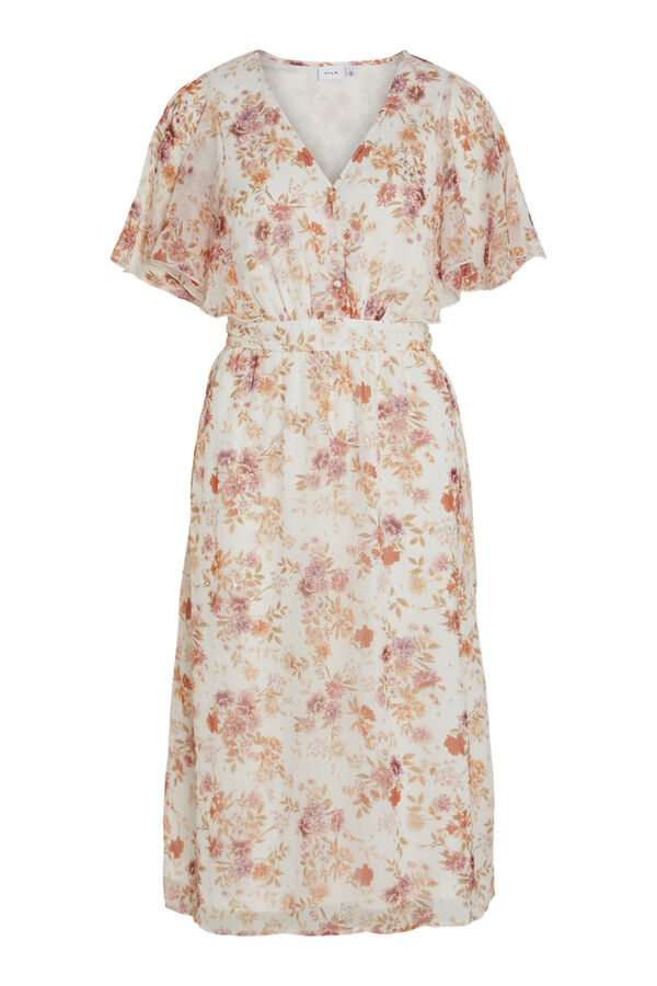 Vila Vestido midi estampado Gris