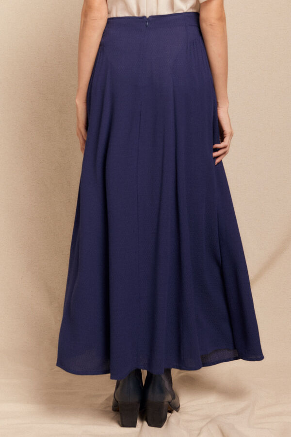 Slowlove Falda midi evas&eacute; Azul