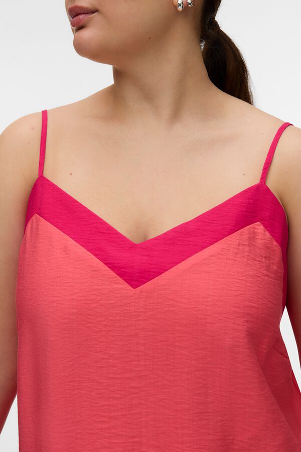 Vero Moda Curve Top de al&ccedil;as tamanho grande Vermelho