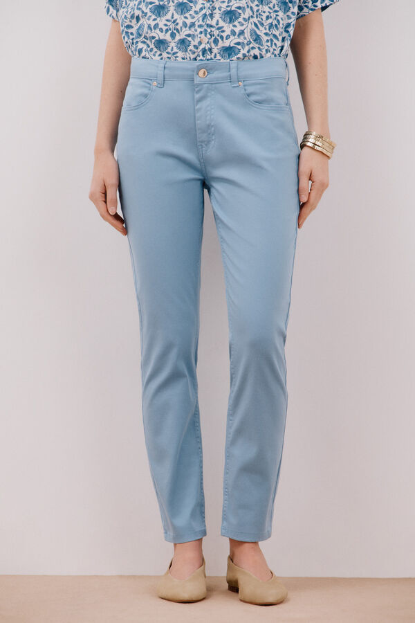 Cortefiel Cal&ccedil;a skinny cropped colorida Azul