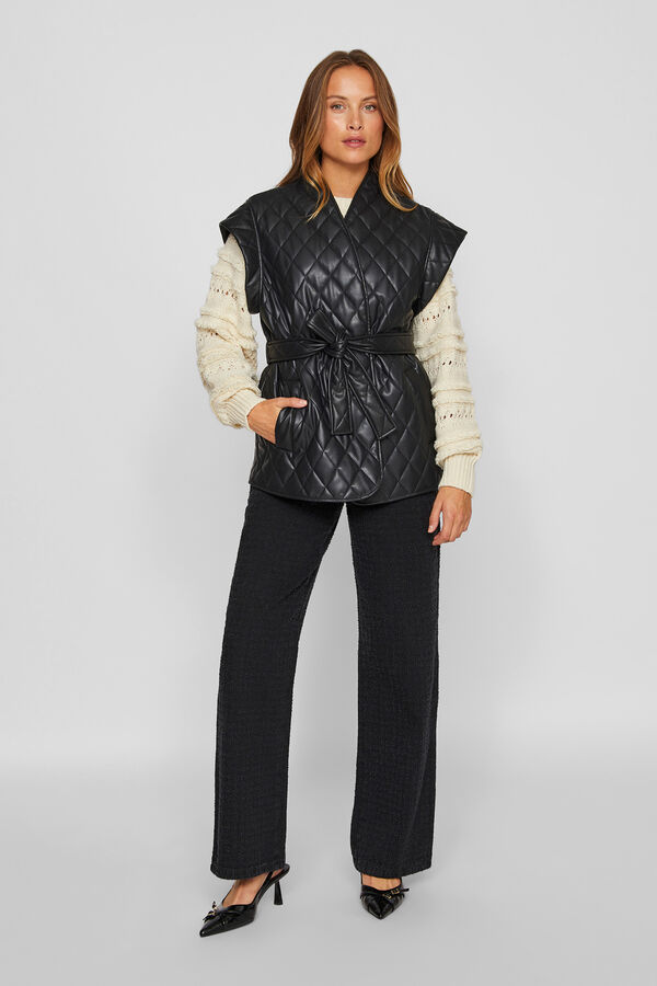 Vila Chaleco acolchado guateado Negro