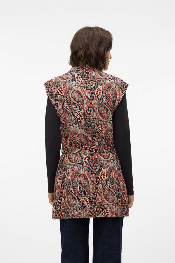 Vero Moda Colete vestido midi feminino Vermelho