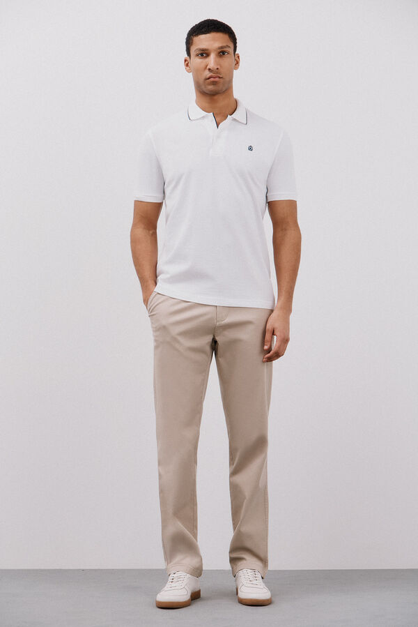 Cortefiel Polo com pontas Branco