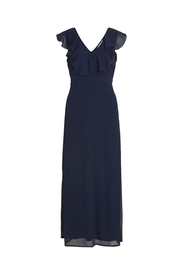 Vila Vestido de festa longo em chiffon Azul