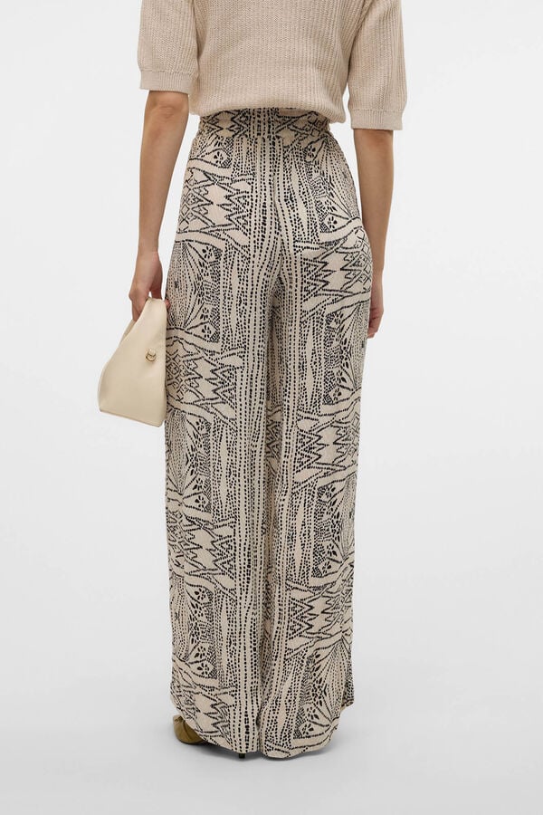 Vero Moda Pantal&oacute;n fluido de mujer con cintura el&aacute;stica Gris