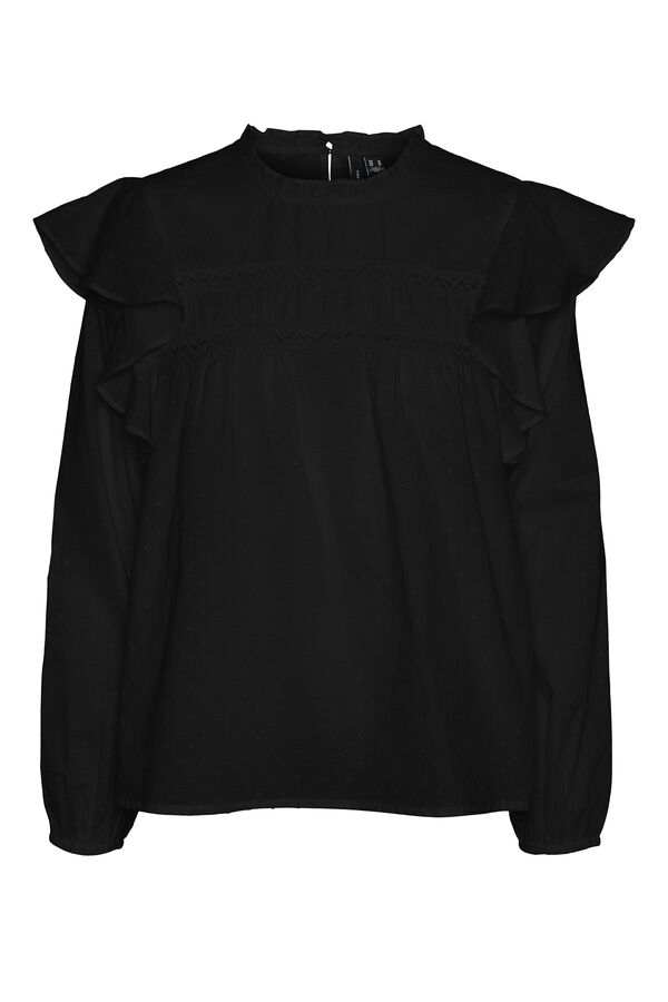Vero Moda Top plumeti volantes Negro
