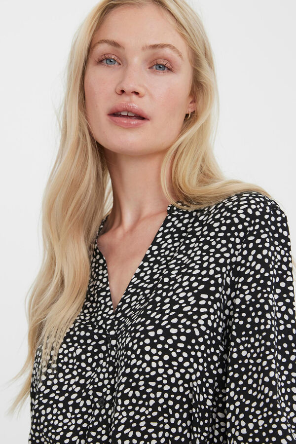 Vero Moda Vestido camisero estampado Negro