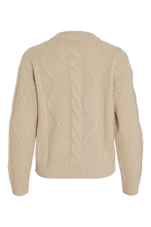 Vila Jersey de punto con ochos Gris