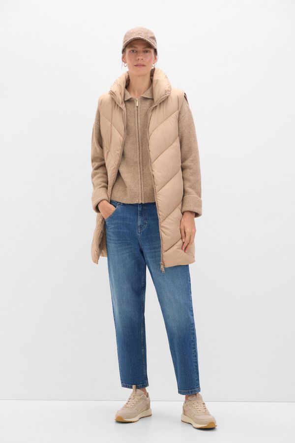 Cortefiel Colete comprido pesco&ccedil;o chamin&eacute; Tostado