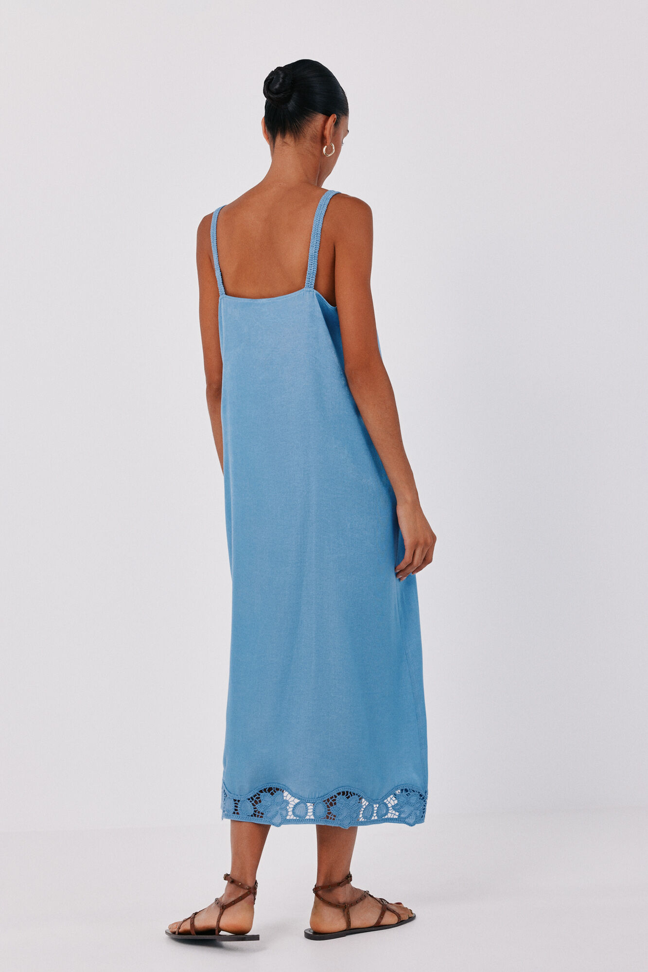 Cortefiel Vestido acetinado de lingerie