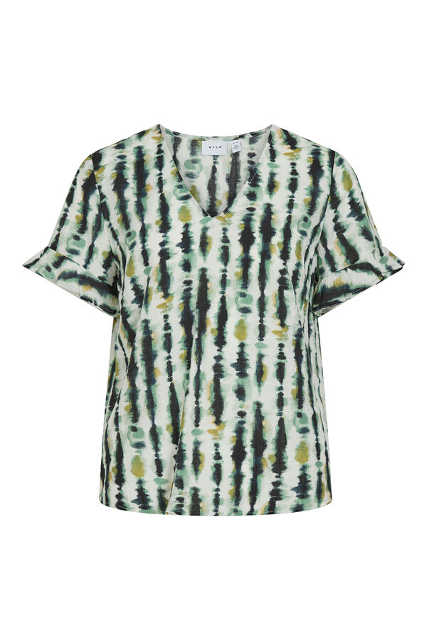 Vila Blusa estampada de manga curta Branco