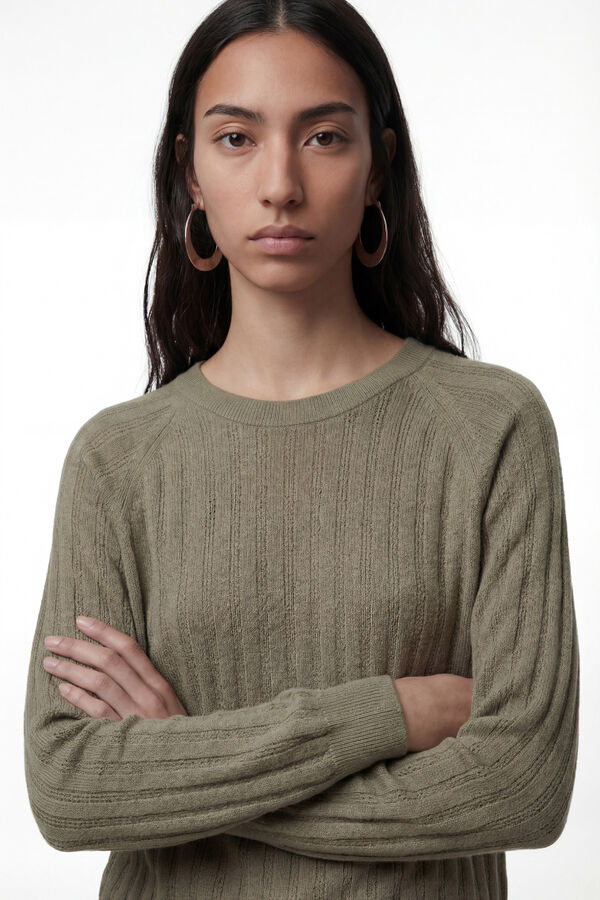 Vero Moda Jersey de punto fino manga larga Verde