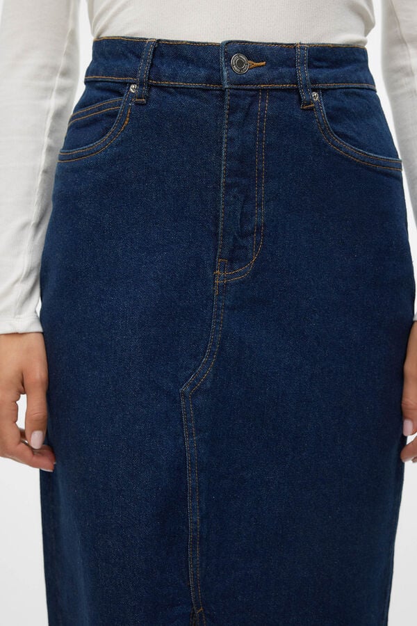 Vero Moda Falda vaquera midi Azul marino