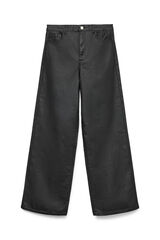 Vero Moda Curve Cal&ccedil;a largas com efeito couro Preto
