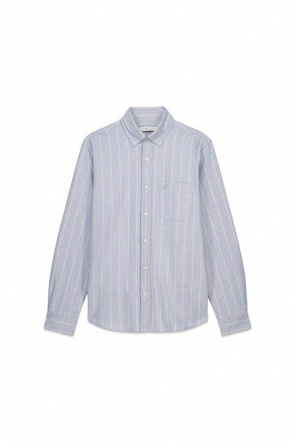 Cortefiel Camisa oxford rayas Azul