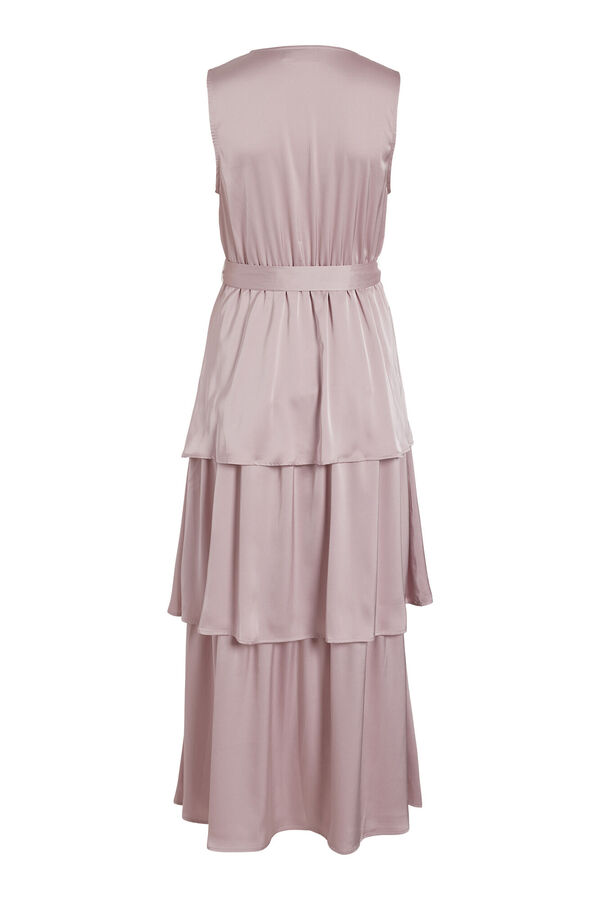 Vila Vestido satinado sin mangas Rosa