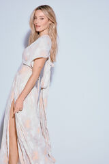 Slowlove Vestido longo assimétrico Impressão