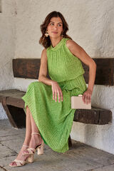 Pol&iacute;n Et Moi Vestido plisado Sia Amarillo