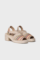 Toni Pons Sandalia tac&oacute;n con el&aacute;sticos Multicolor