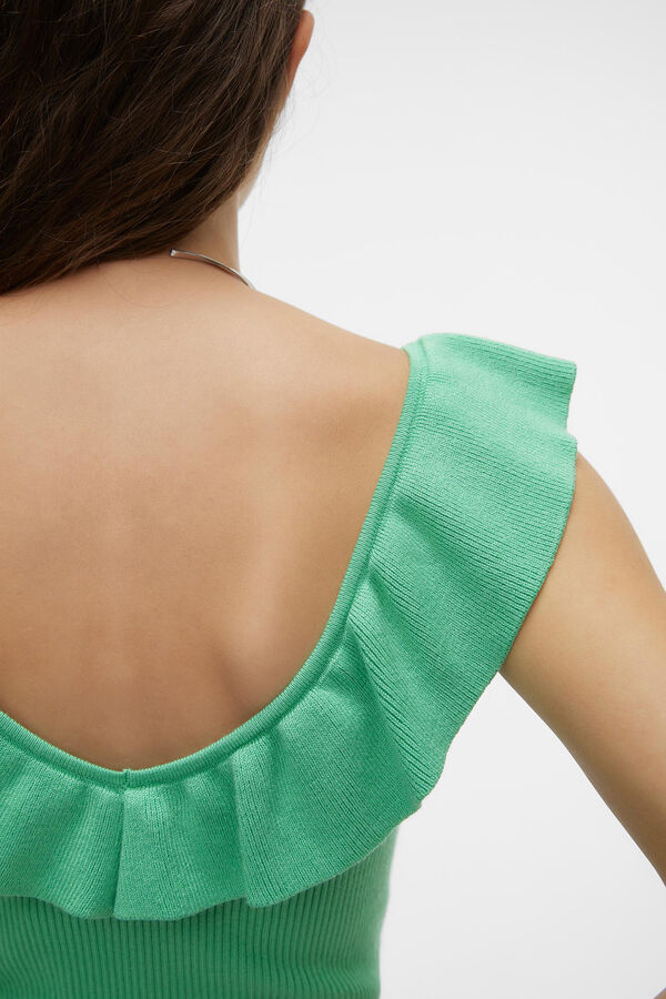 Vero Moda Top decote com folho  Verde