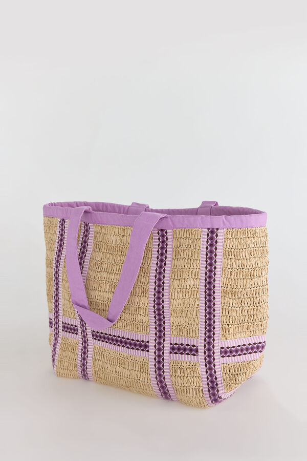 Slowlove Fitas de ráfia para sacolas de compras Cinzento