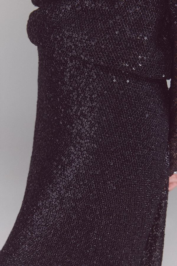 Slowlove Falda recta larga de fantas&iacute;a Negro