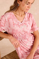 Pol&iacute;n Et Moi Vestido largo maquillaje Rosa