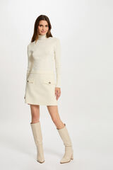 Morgan Vestido corto ajustado 2 en 1 Marfil