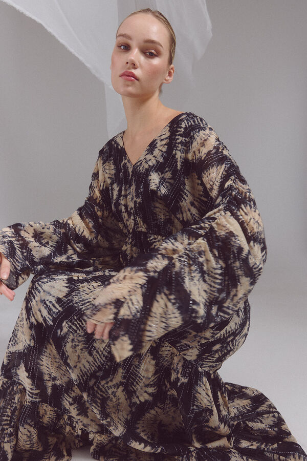 Slowlove Vestido tie dye lurex Multicolor