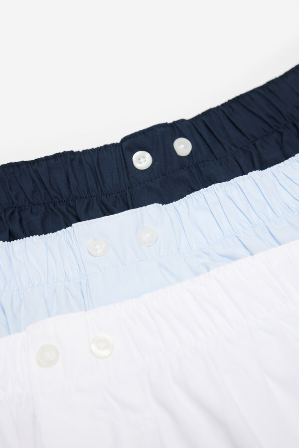 Cortefiel Pack 3 boxer tela Azul