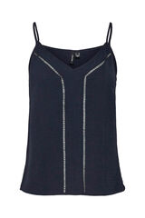 Vero Moda Top de tirantes y cuello pico Azul marino