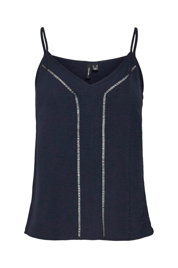 Vero Moda Top de tirantes y cuello pico Azul marino