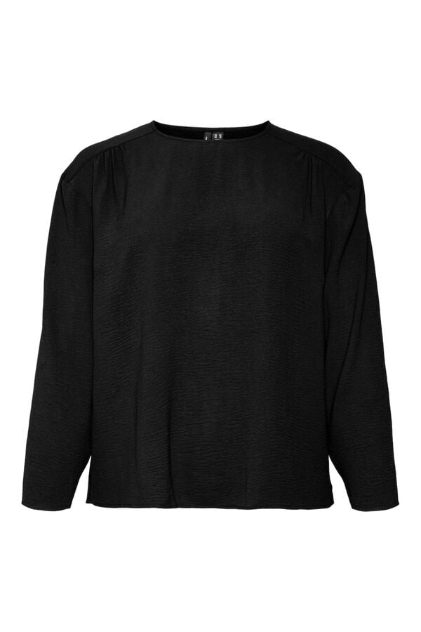 Vero Moda Curve Top encaje en la espalda talla grande Negro