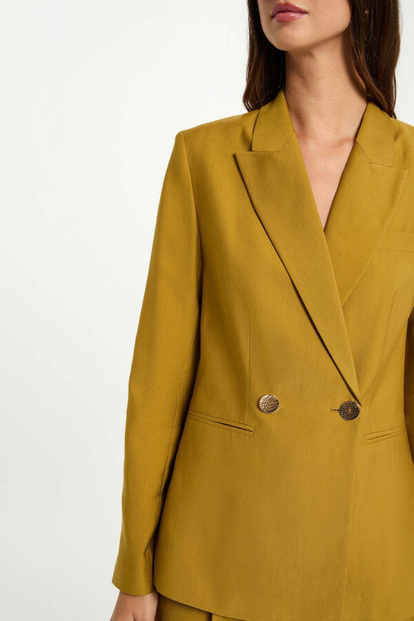 Morgan Chaqueta recta Amarillo